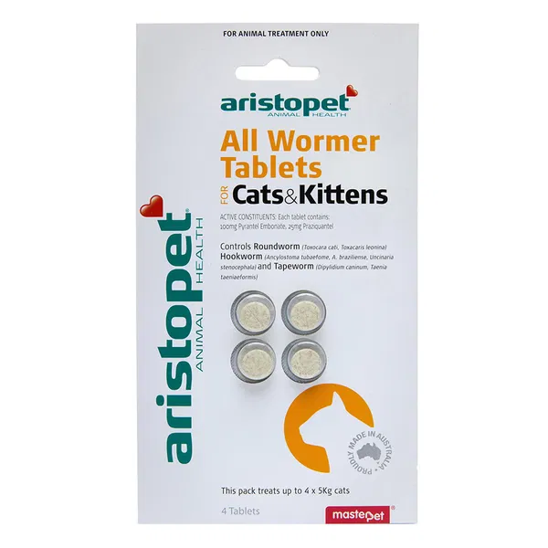 aristopet-all-wormer-tablets-for-cats-and-kittens Looking after your kitten starts with love—and worming.